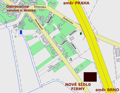 Umístění nové haly